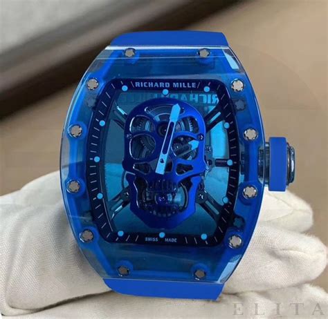 richard mille blue sapphire skull|richard mille skull watch.